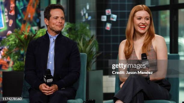 Scott Wolf and Kennedy McMann at Build Studio on October 7, 2019 in New York City.