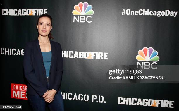 Marina Squerciati attends the 2019 press day for TV shows "Chicago Fire", "Chicago PD", and "Chicago Med" on October 7, 2019 in Chicago, Illinois.