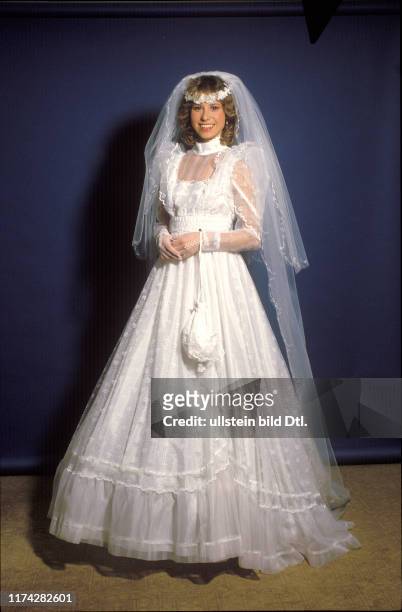 Denise Biellmann an ihrem Hochzeitstag 1984