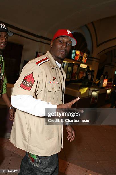 Tyrese Gibson during Los Angeles Premiere of DreamWorks Pictures' "NORBIT" at The Village in Westwood, California, United States.