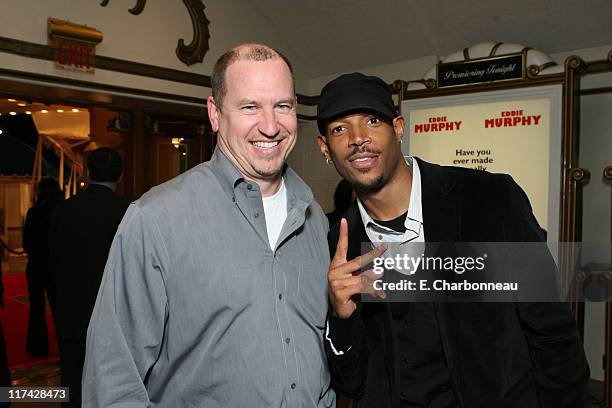 Paramount's Rob Moore and Marlon Wayans during Los Angeles Premiere of DreamWorks Pictures' "NORBIT" at The Village in Westwood, California, United...