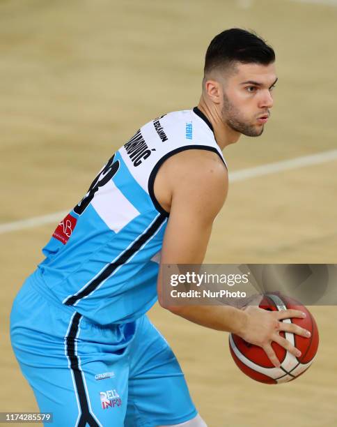 Vojislav Stojanovic of Cremona during the LBA Serie A match Virtus Roma v Vanoli Cremona at the Pallazzetto dello Sport in Rome, Italy on October 6,...