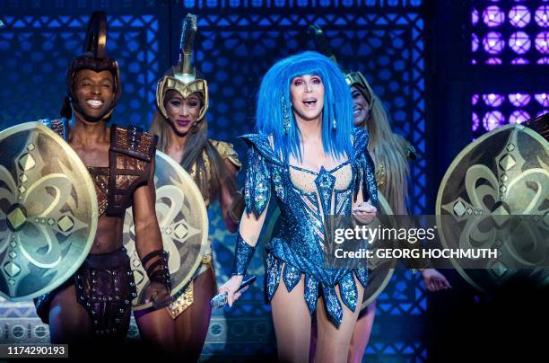 Singer Cher performs on stage during her concert at "Stadthalle" in Vienna, Austria, on October 7, 2019. / Austria OUT