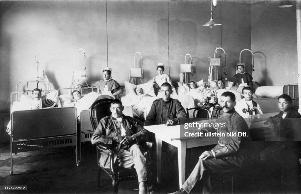 Spanische Grippe in der Schweiz 1918: Lazarett mit Grippe-Kranken