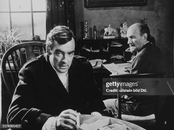 Richard Johnson, Maurice Denham in "Danger Route" 1968, News Photo