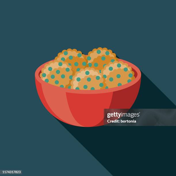 pakora indian food icon - fritter stock illustrations