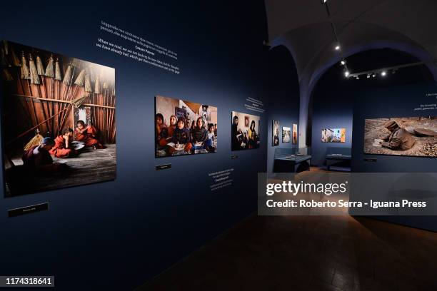 The inauguration of the american artist and photographer Steve McCurry exhibition "Leggere" at Galleria Estensi on September 12, 2019 in Modena,...