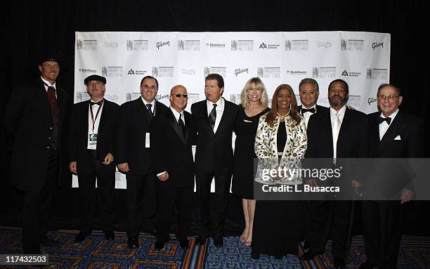 Trace Adkins, inductee Will Jennings, John LoFumento, Paul Shaffer, inductee Mac Davis, Lise Davis, inductee Sylvia Moy, Del Bryant, inductee Thom...