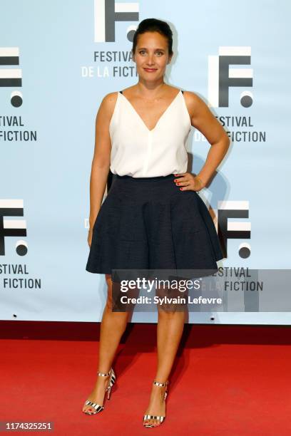 Julie De Bona attends the 21th Festival of TV Fiction At La Rochelle : Day Two on September 12, 2019 in La Rochelle, France.