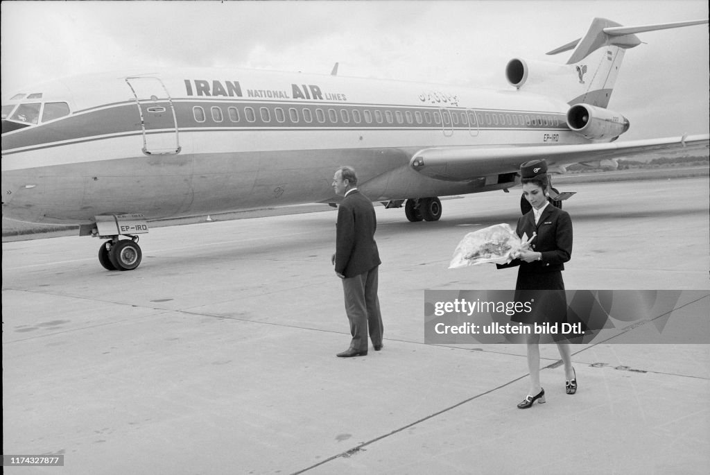 Flugzeug aus Iran in Zürich-Kloten, 1970