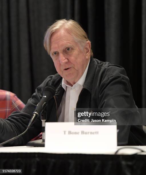 Bone Burnett speaks during “The Resistance: The Fight to Save Our Culture and Democracy from the Internet Monopolies” press conference on September...