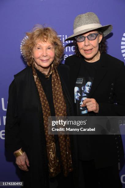 Jane Wagner and Lily Tomlin attend Two Free Women: Lily Tomlin & Jane Wagner at Lincoln Center on September 12, 2019 in New York City.