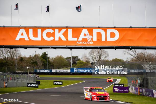 Scott McLaughlin drives the Shell V-Power Racing Team Ford Mustang during practice 1 for the Auckland SuperSprint Supercars Championship at Pukekohe...