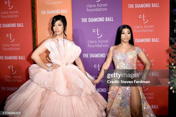 Cardi B and Hennessy Carolina attend Rihanna's 5th Annual Diamond Ball at Cipriani Wall Street on September 12, 2019 in New York City.