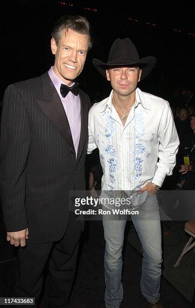 Randy Travis and Kenny Chesney during 39th Annual Academy of Country Music Awards - Backstage and Audience at Mandalay Bay Resort and Casino in Las...