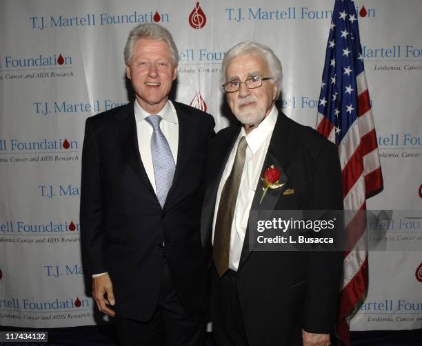 Bill Clinton and Tony Martell at the T.J. Martell Foundation's 31st Annual Awards gala at the Marriott Marquis in New York City