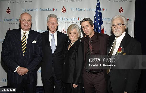 Peter Quinn, CEO of the T.J. Martell Foundation, Bill Clinton, Frances Preston, President of the T.J. Martell Foundation, Jason Flom, President and...