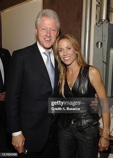 Former President Bill Clinton and Sheryl Crow at the T.J. Martell Foundation's 31st Annual Awards gala at the Marriott Marquis in New York City...