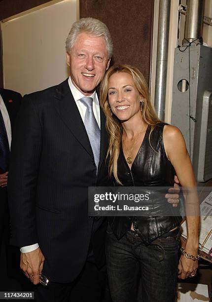 Former President Bill Clinton and Sheryl Crow at the T.J. Martell Foundation's 31st Annual Awards gala at the Marriott Marquis in New York City...