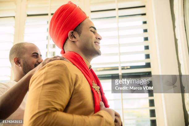 when your best friend is your best man - muslim wedding stock pictures, royalty-free photos & images