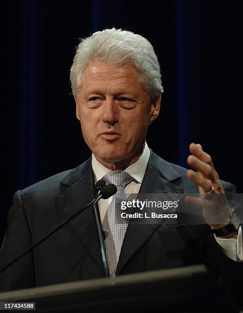 Former President Bill Clinton at the T.J. Martell Foundation's 31st Annual Awards gala at the Marriott Marquis in New York City