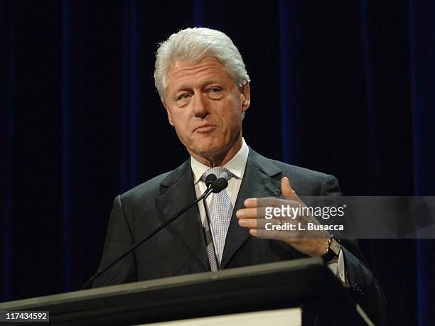 Former President Bill Clinton at the T.J. Martell Foundation's 31st Annual Awards gala at the Marriott Marquis in New York City