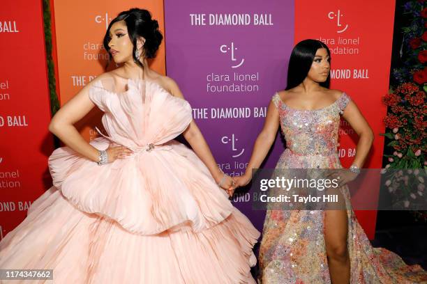 Cardi B and Hennessy Carolina attend the 5th Annual Diamond Ball benefiting the Clara Lionel Foundation at Cipriani Wall Street on September 12, 2019...