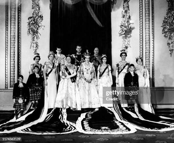 The Princess Alexandra of Kent, the Prince Michael of Kent, the Duchess of Kent, the Princess Margaret, the Duke of Gloucester, the Queen Elizabeth...