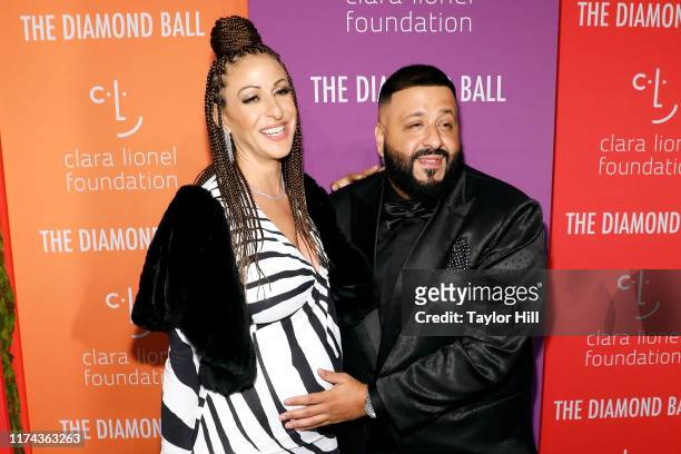 Nicole Tuck and DJ Khaled attend the 5th Annual Diamond Ball benefiting the Clara Lionel Foundation at Cipriani Wall Street on September 12, 2019 in...