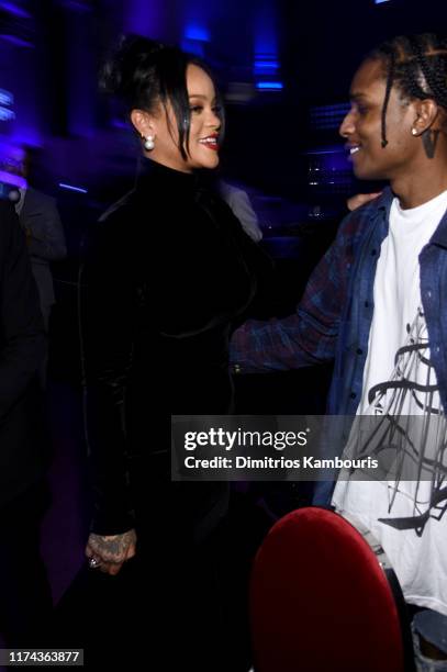 Rihanna and A$AP Rocky attend Rihanna's 5th Annual Diamond Ball Benefitting The Clara Lionel Foundation at Cipriani Wall Street on September 12, 2019...