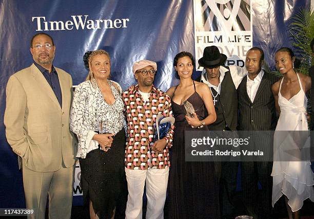 Richard D. Parsons, chairman/CEO Time Warner Inc, Suzanne de Passe, Spike Lee, Rosario Dawson, Sean "P. Diddy" Combs, Jeff Friday, Nicole Friday and...