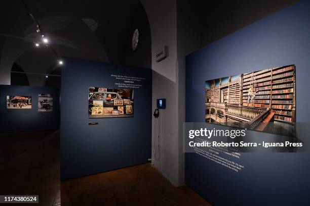 The inauguration of the american artist and photographer Steve McCurry exhibition "Leggere" at Galleria Estensi on September 12, 2019 in Modena,...