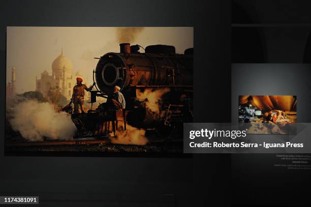 The inauguration of the american artist and photographer Steve McCurry exhibition "Leggere" at Galleria Estensi on September 12, 2019 in Modena,...