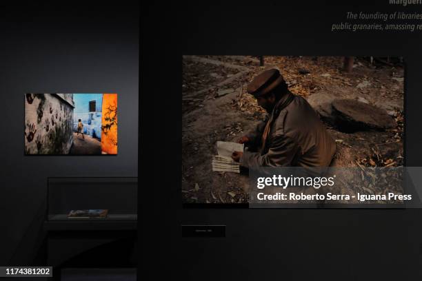 The inauguration of the american artist and photographer Steve McCurry exhibition "Leggere" at Galleria Estensi on September 12, 2019 in Modena,...