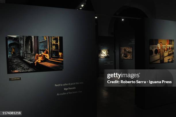 The inauguration of the american artist and photographer Steve McCurry exhibition "Leggere" at Galleria Estensi on September 12, 2019 in Modena,...