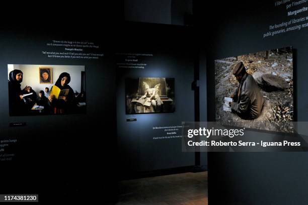 The inauguration of the american artist and photographer Steve McCurry exhibition "Leggere" at Galleria Estensi on September 12, 2019 in Modena,...