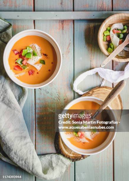 spanish gazpacho - gazpacho stock pictures, royalty-free photos & images