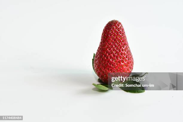 strawberry - um único objeto fotografías e imágenes de stock