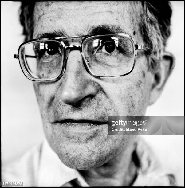 American linguist, philosopher and political activist, Noam Chomsky, Boston, Massachusetts, 1990.