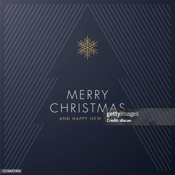 ilustraciones, imágenes clip art, dibujos animados e iconos de stock de tarjeta de felicitación con árbol de navidad estilizado. - black square