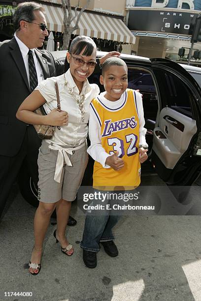 Aleisha Allen and Philip Daniel Bolden during The Premiere of Revolution Studios' and Columbia Pictures' "Are We Done Yet?" - Red Carpet at Mann...