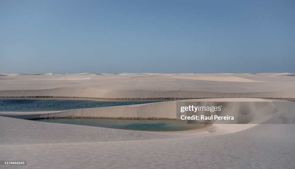 Lençois Maranhenses paradise oasis water lake in sand dunes desert