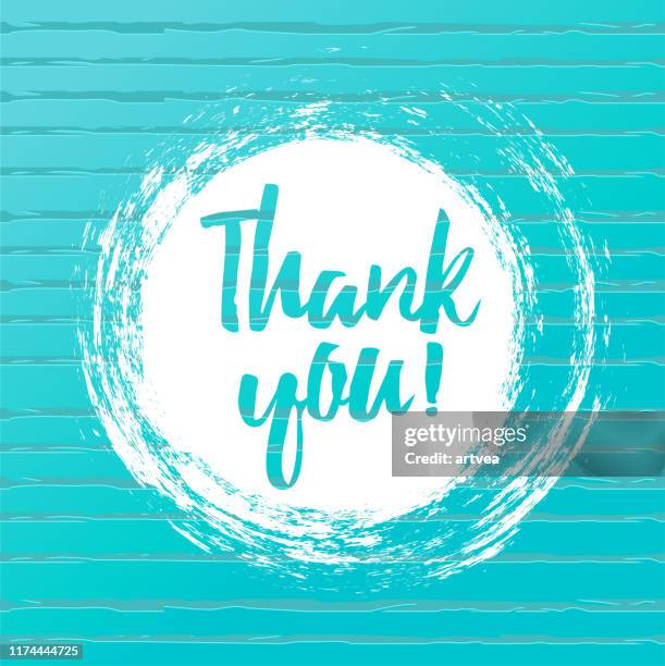 hand lettering thank you! - non western script stock illustrations