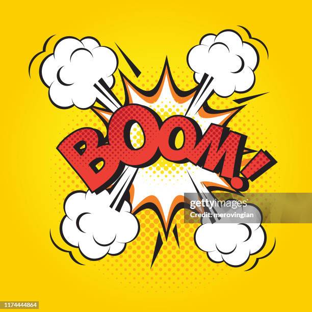 boom! comic design. pop art style - comic explosion stock illustrations