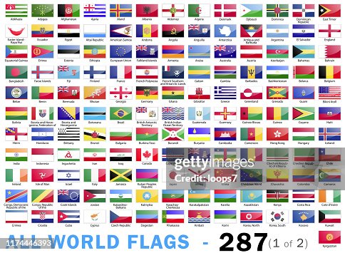 World All Flags - Complete collection - 287 items - part 1 of 2 World All Flags - Complete collection - 287 items - part 1 of 2