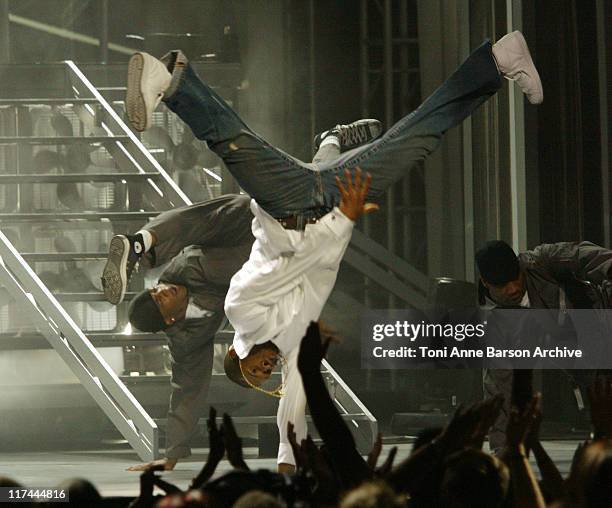 Usher during 2004 World Music Awards - Show at The Thomas and Mack Center in Las Vegas, United States.