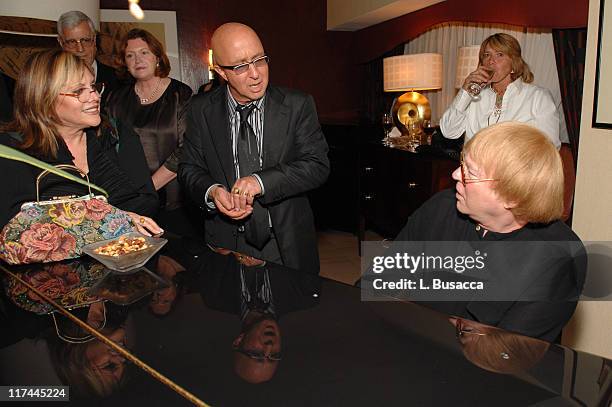 Paul Shaffer and Michael Masser during 38th Annual Songwriters Hall of Fame Ceremony - Cocktails and Backstage at Marriott Marquis in New York City,...