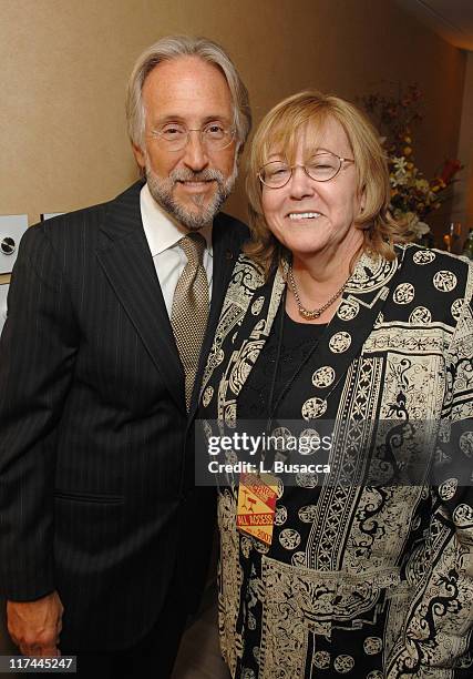 Neil Portnow and Linda Moran during 38th Annual Songwriters Hall of Fame Ceremony - Cocktails and Backstage at Marriott Marquis in New York City, New...