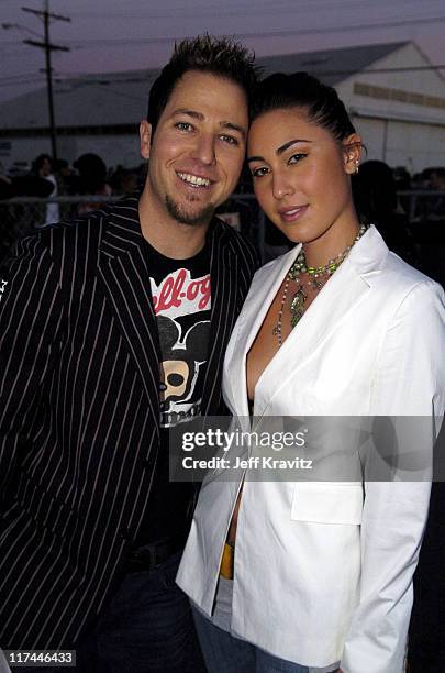 Stryker and guest during Spike TV's 2nd Annual "Video Game Awards 2004" - Red Carpet at Barker Hangar in Santa Monica, California, United States.