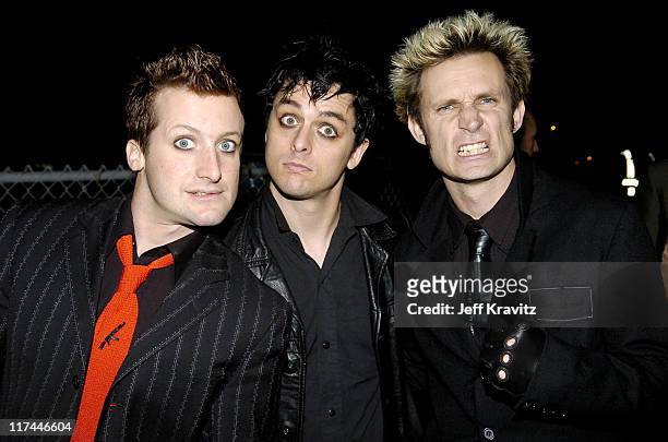 Green Day during Spike TV's 2nd Annual "Video Game Awards 2004" - Red Carpet at Barker Hangar in Santa Monica, California, United States.